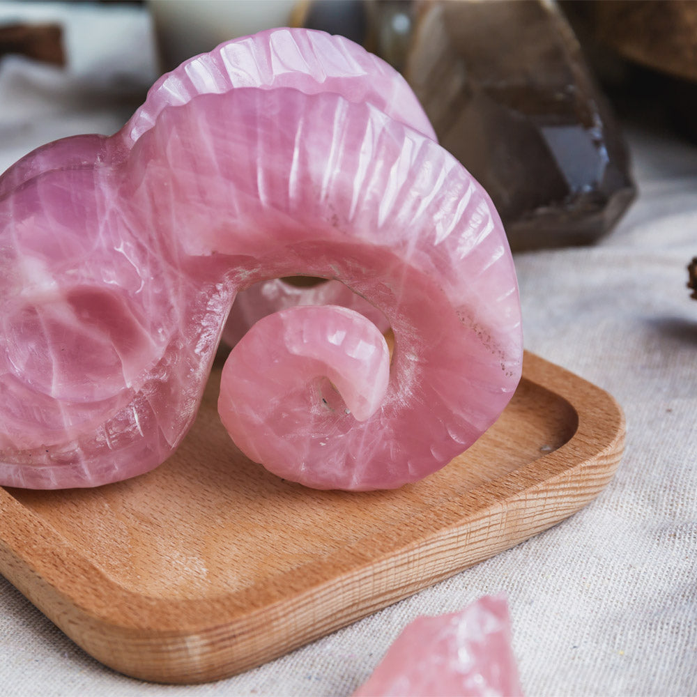 Reikistal Rose Quartz Sheep Skull