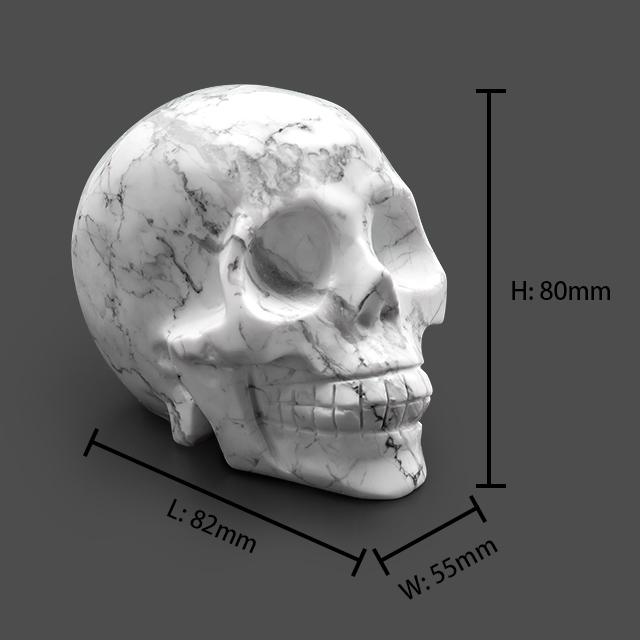 Reikistal Howlite Skull