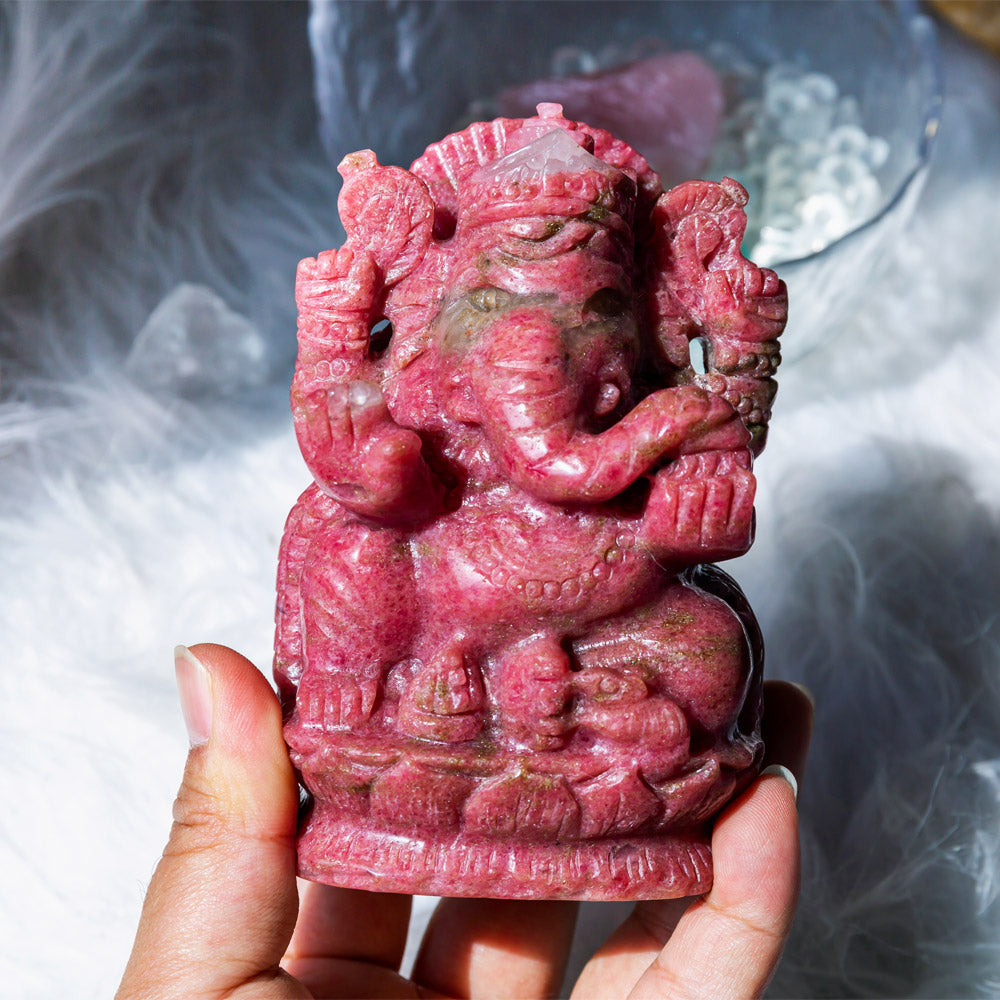 Reikistal Rhodonite Ganesha