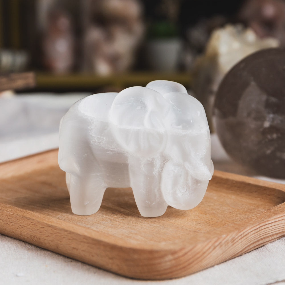 Reikistal Selenite Elephant