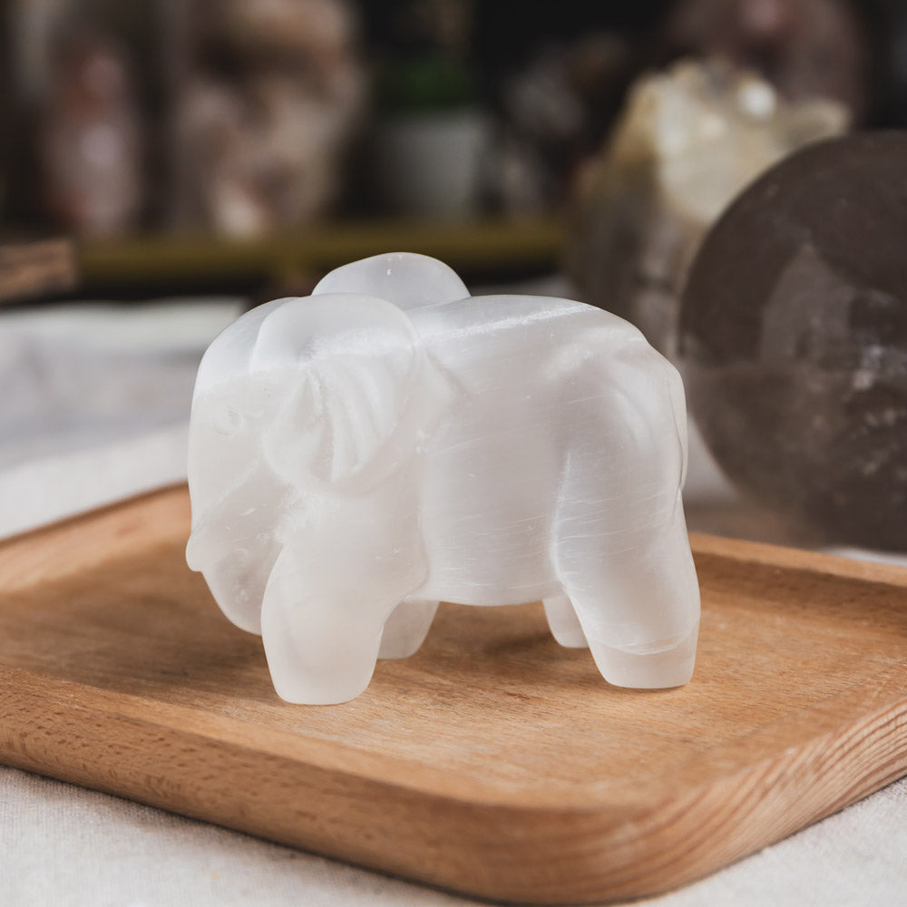 Reikistal Selenite Elephant