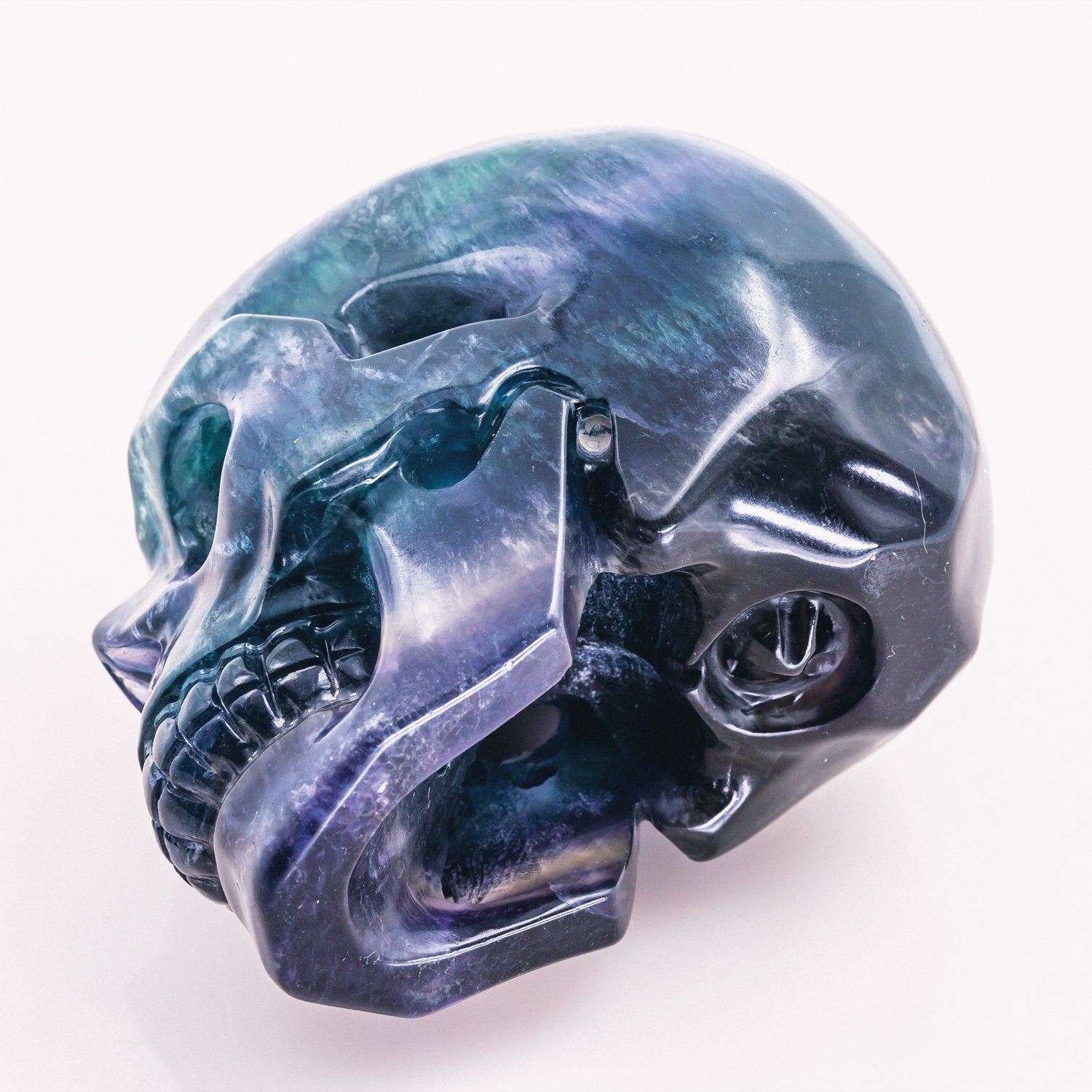 Crâne de fluorite arc-en-ciel Reikistal