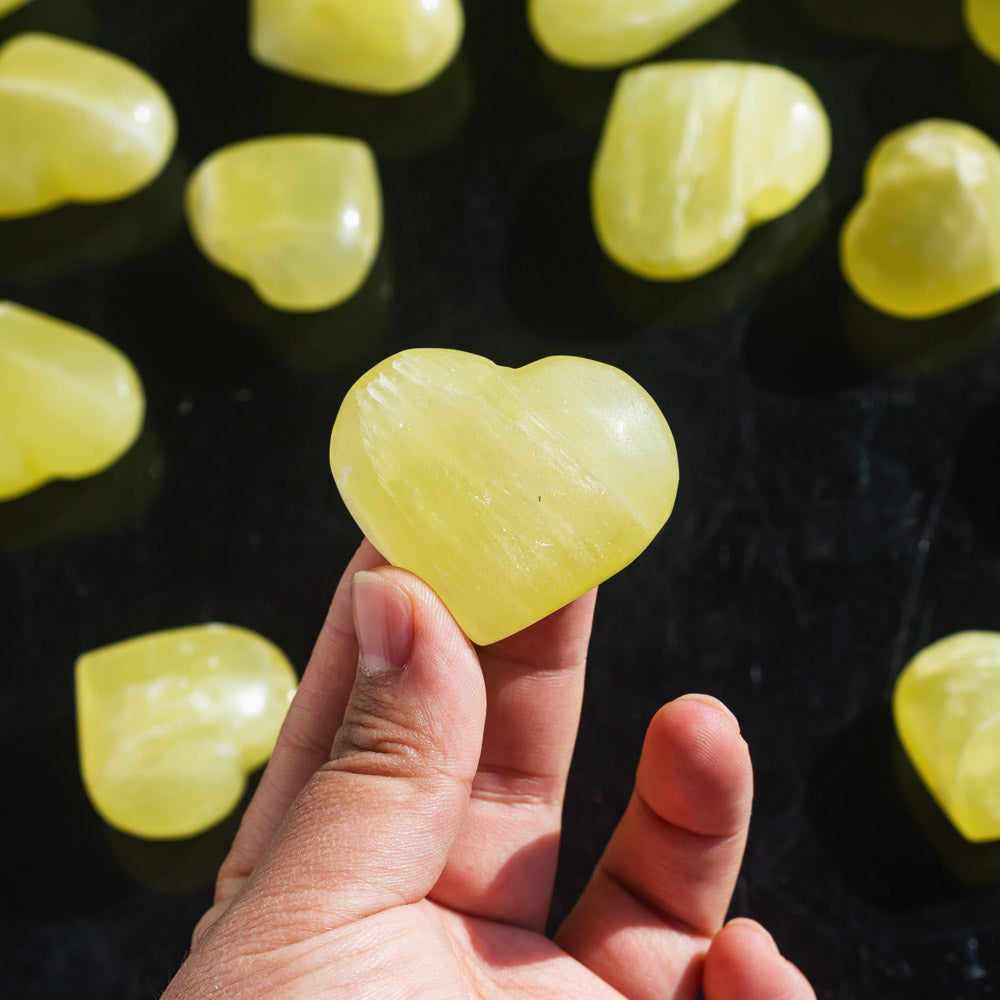 Reikistal citron kalcit hjärta