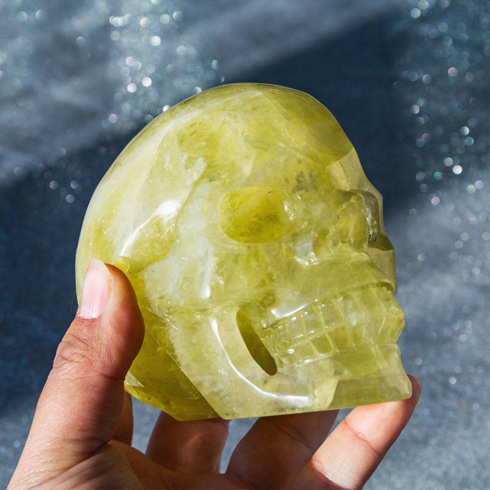 Reikistal Citrine Hollow Out Skull