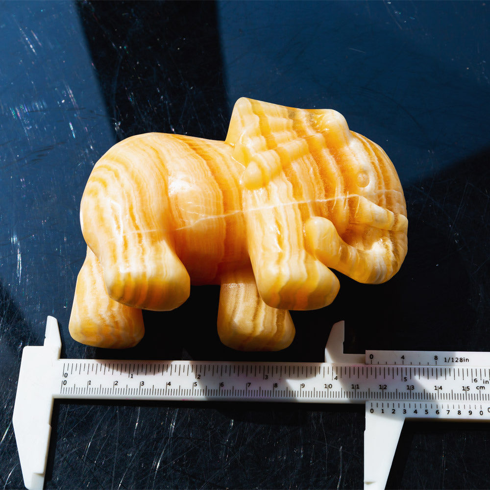 Reikistal Orange Calcite Elephant