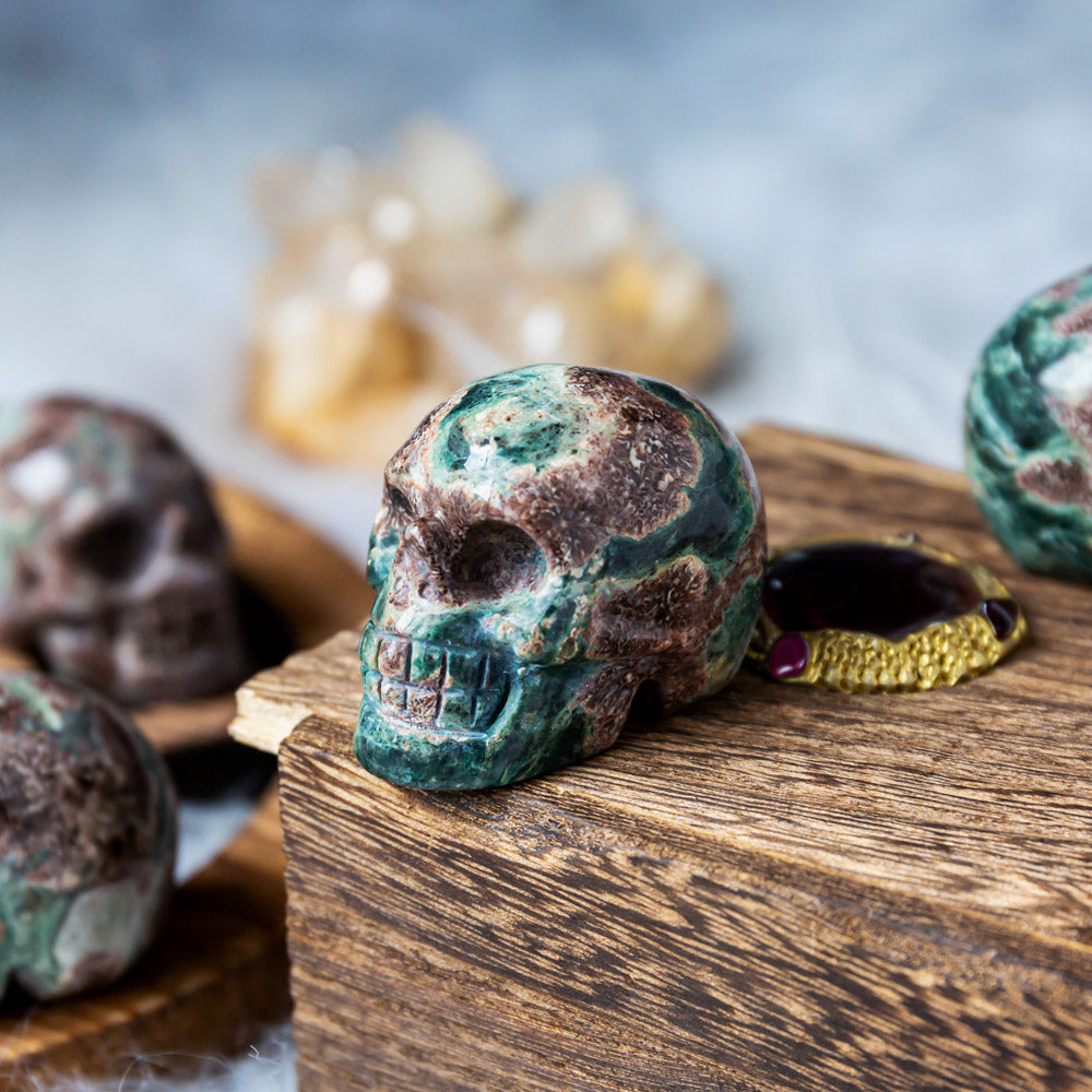 Flower Agate skull 2024