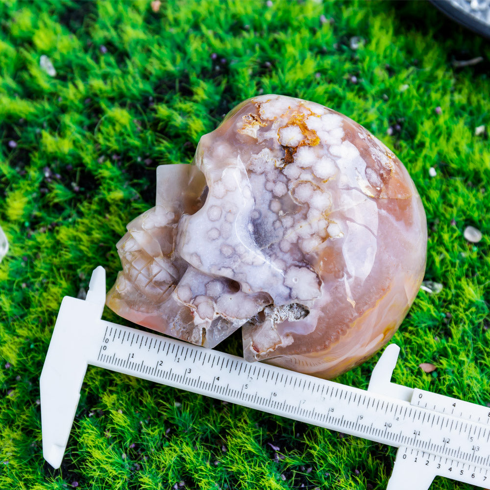 Reikistal Flower Agate Skull