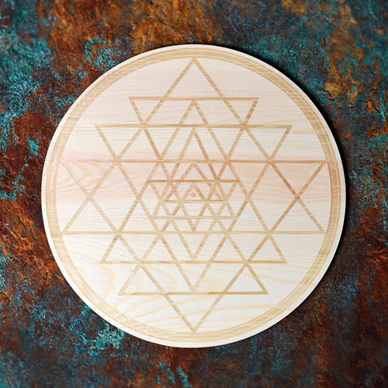 Reikistal WOOD CRYSTAL GRID-7 CHAKRA