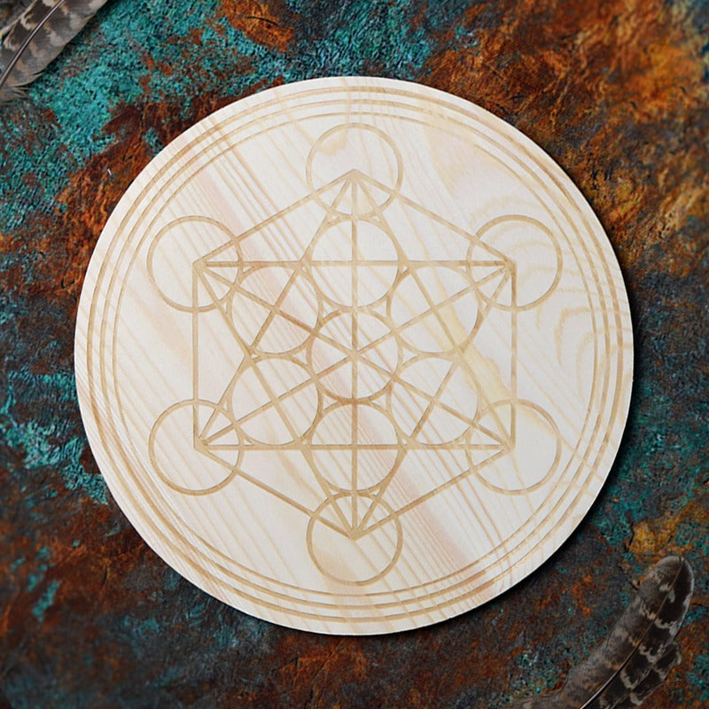 Reikistal WOOD CRYSTAL GRID-7 CHAKRA