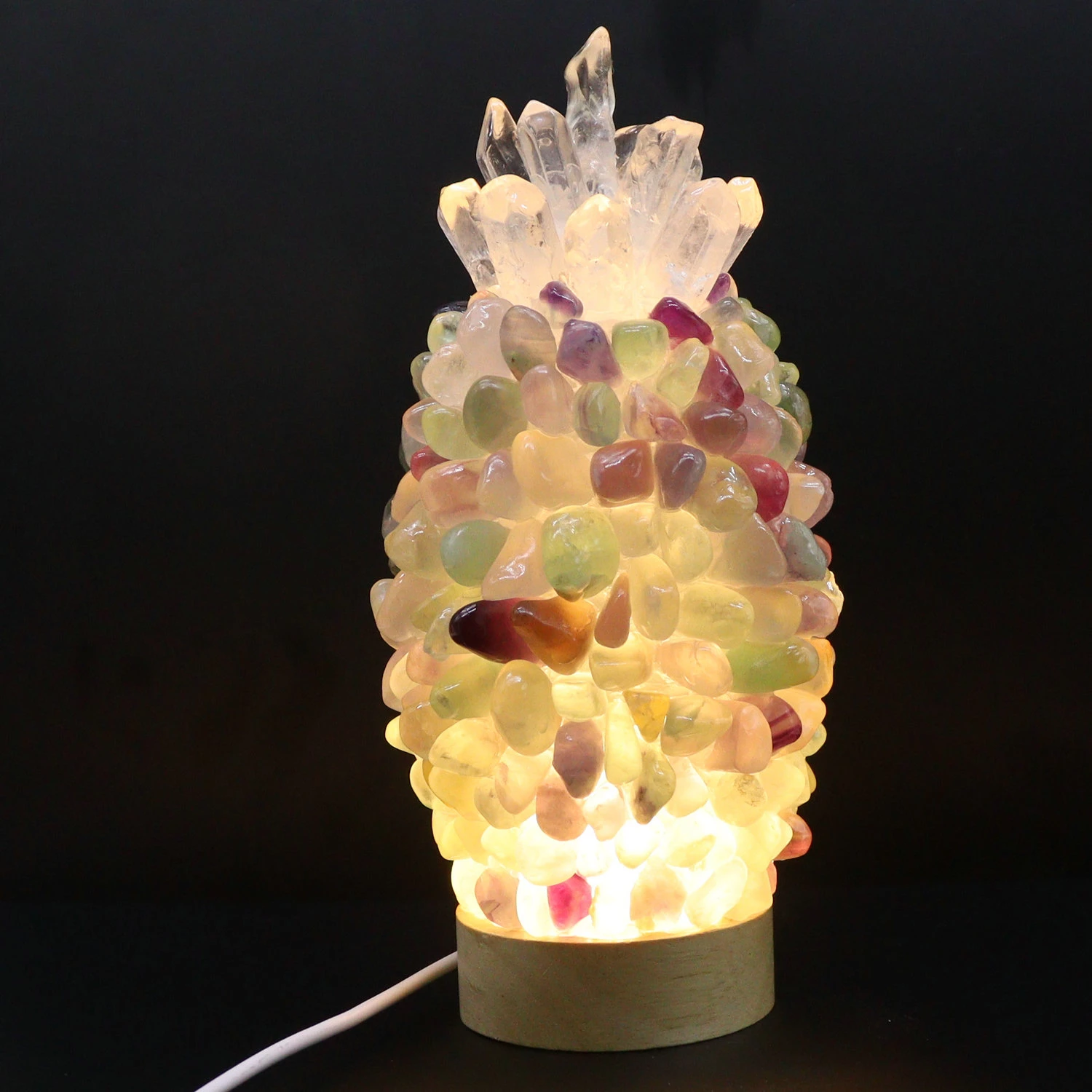 Reikistal Natural Crystal Light -Tumble lampa