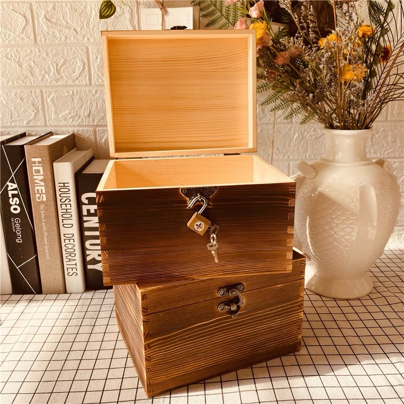 Reikistal Rechteckige Geschenkbox aus Holz im Antik-Stil