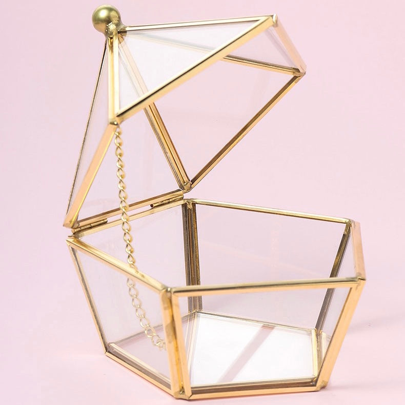Reikistal Kupferkantenglas entmagnetisierende Schmuckschatulle Steinaufbewahrung dekoratives Stück