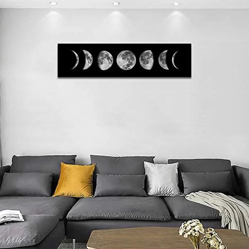 Reikistal Konst Målning Moon Phrase Canvas Väggdekor