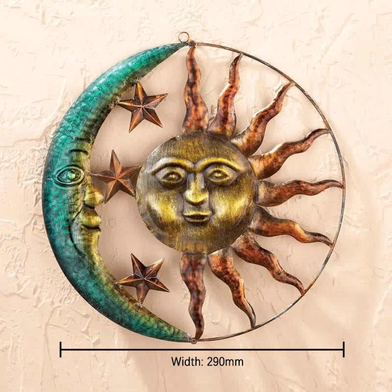 Reikistal Sun Moon Face Wall Decor