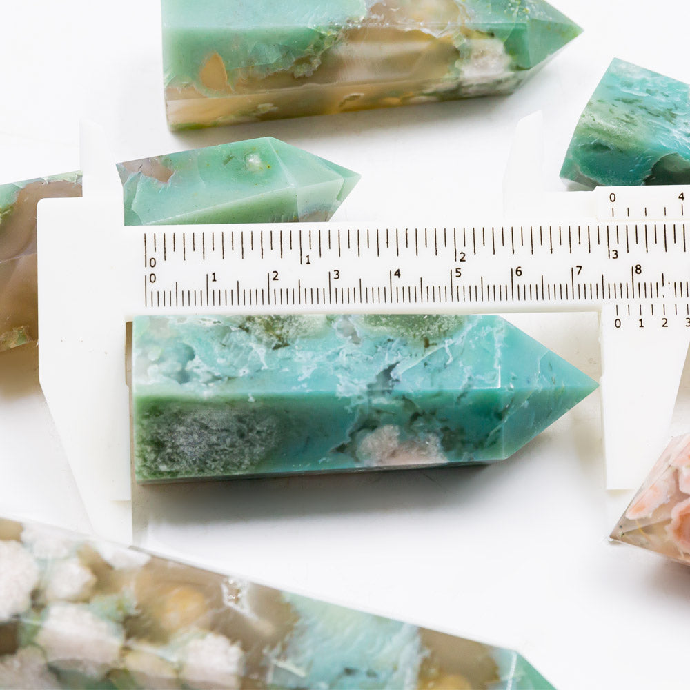 Reikistal Green Flower Agate Point