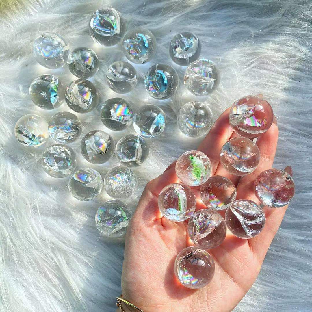 Reikistal Rainbow Boule de quartz transparent