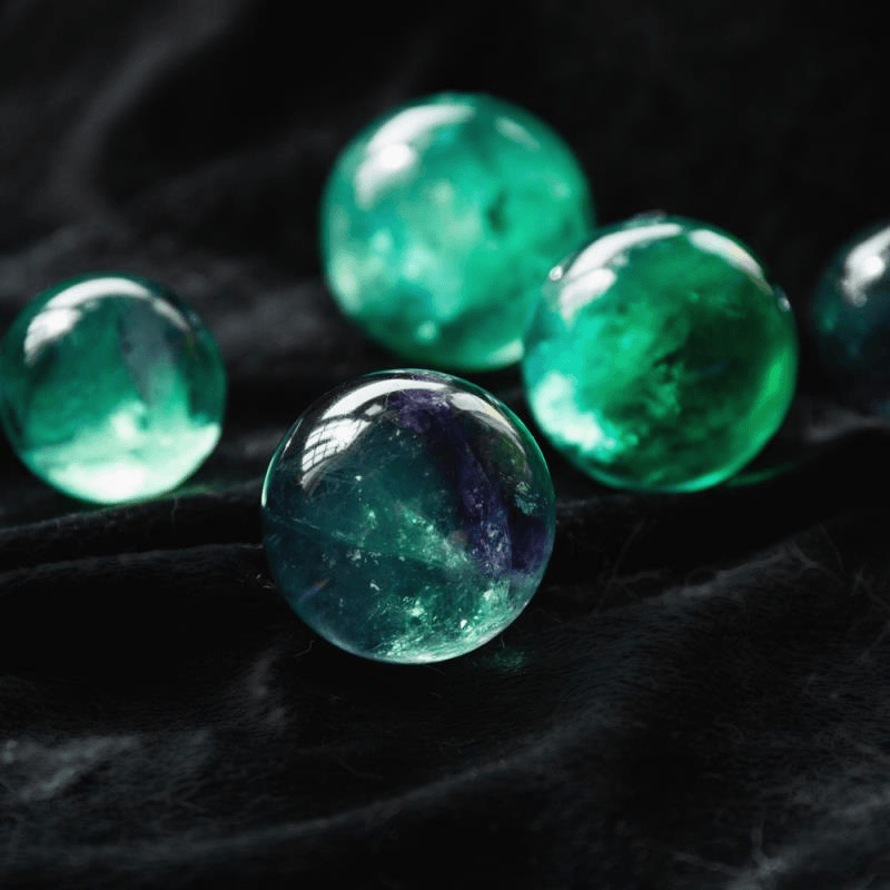 Sphères de fluorite verte Reikistal