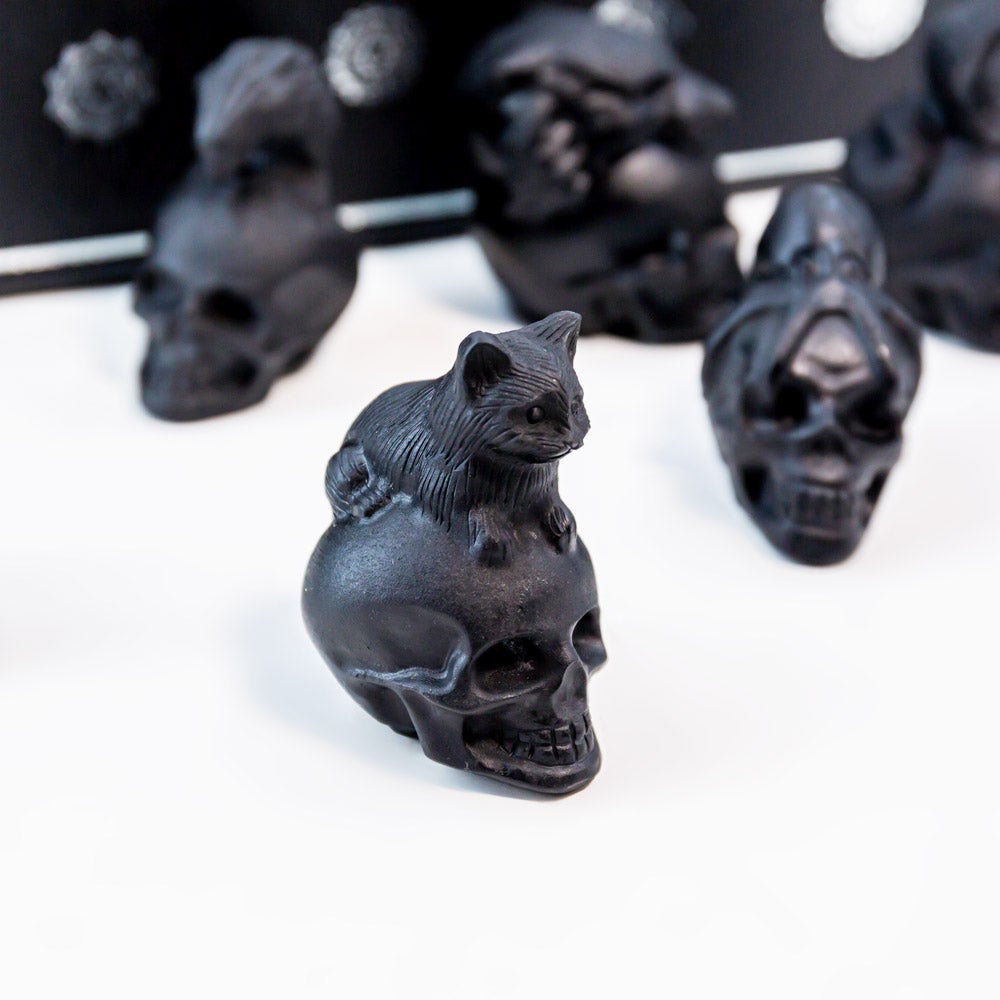 Reikistal Obsidian Skull Coffret cadeau