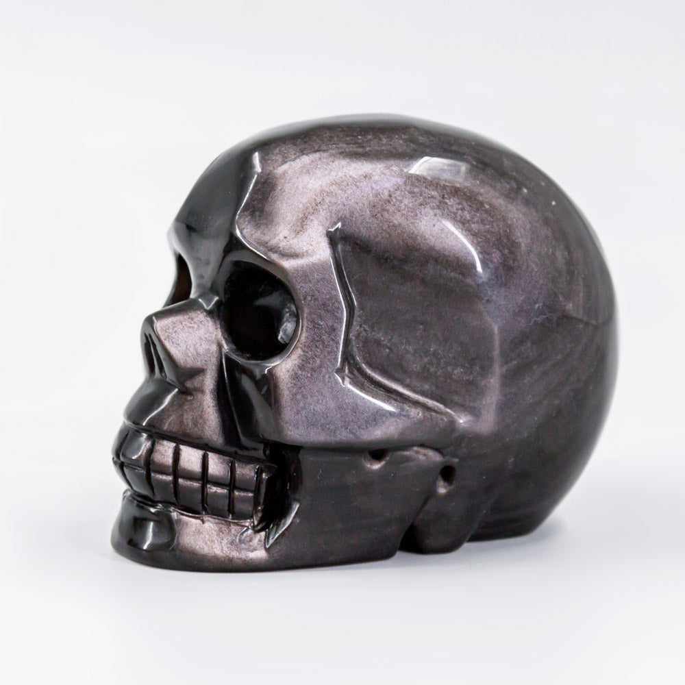 Reikistal Silver Sheen Obsidian Skull