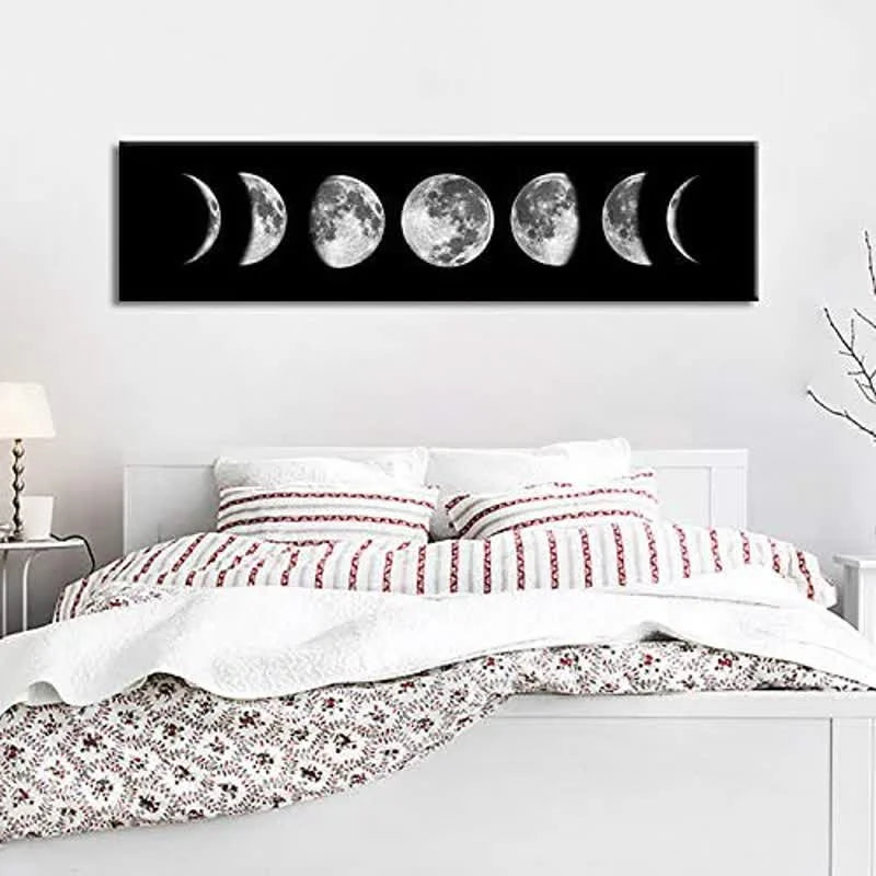 Reikistal Art Painting Moon Phrase Canvas Wall Decor