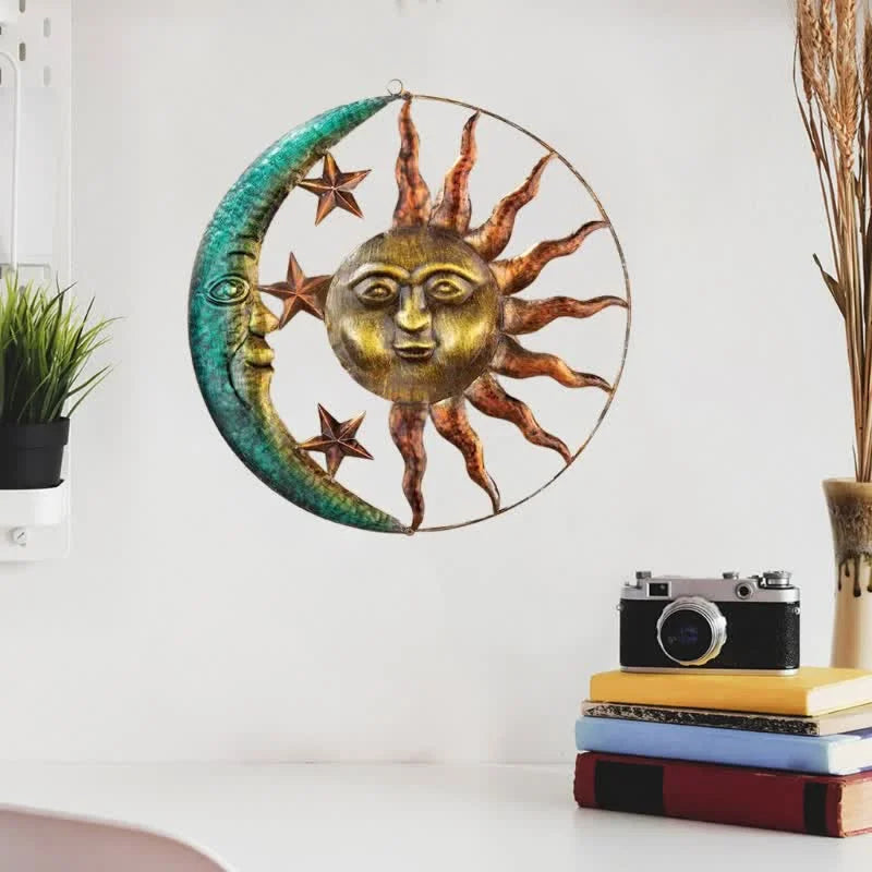 Reikistal Sun Moon Face Wall Decor